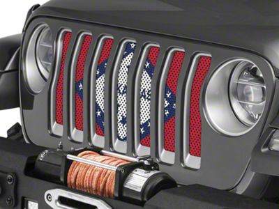 Under The Sun Inserts Grille Insert; Arkansas State Flag (18-23 Jeep Wrangler JL w/o TrailCam; 24-25 Jeep Wrangler JL Sport)