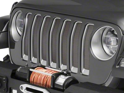 Under The Sun Inserts Grille Insert; Black (18-23 Jeep Wrangler JL w/o TrailCam; 24-25 Jeep Wrangler JL Sport)