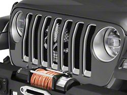 Under The Sun Inserts Grille Insert; BlackOut Skull (18-23 Jeep Wrangler JL w/o TrailCam; 24-25 Jeep Wrangler JL Sport)