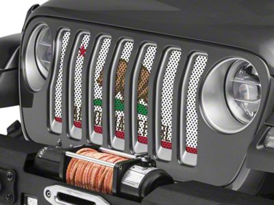 Under The Sun Inserts Grille Insert; California State Flag (18-23 Jeep Wrangler JL w/o TrailCam; 24-25 Jeep Wrangler JL Sport)
