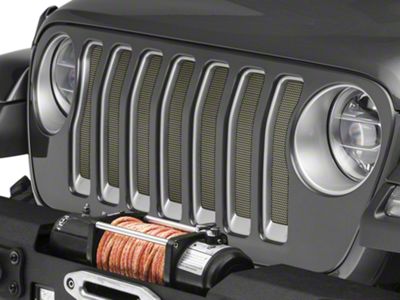 Under The Sun Inserts Grille Insert; Commando Green (18-23 Jeep Wrangler JL w/o TrailCam; 24-25 Jeep Wrangler JL Sport)