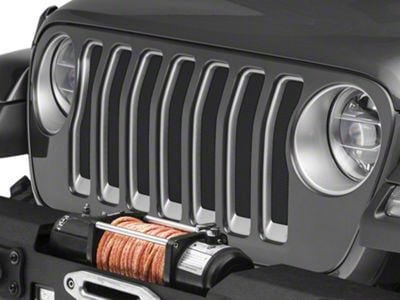 Under The Sun Inserts Grille Insert; Dark Charcoal Pearl (18-23 Jeep Wrangler JL w/o TrailCam; 24-25 Jeep Wrangler JL Sport)