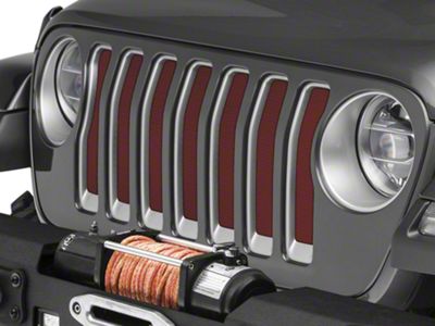 Under The Sun Inserts Grille Insert; Deep Cherry Red (18-23 Jeep Wrangler JL w/o TrailCam; 24-25 Jeep Wrangler JL Sport)