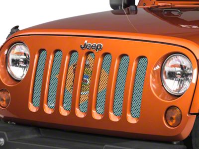 Under The Sun Inserts Grille Insert; Delaware State Flag (07-18 Jeep Wrangler JK)
