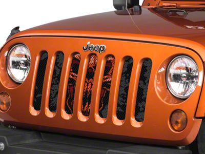 Under The Sun Inserts Grille Insert; Demon Face (07-18 Jeep Wrangler JK)