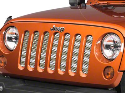 Under The Sun Inserts Grille Insert; Desert Tan Old Glory White Stars and Stripes (07-18 Jeep Wrangler JK)