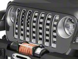 Under The Sun Inserts Grille Insert; Distressed Black and White (18-23 Jeep Wrangler JL w/o TrailCam; 24-25 Jeep Wrangler JL Sport)