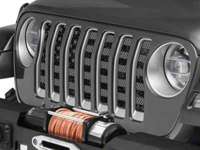 Under The Sun Inserts Grille Insert; Distressed Black Out (18-23 Jeep Wrangler JL w/o TrailCam; 24-25 Jeep Wrangler JL Sport)