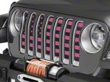Under The Sun Inserts Grille Insert; Distressed Pink (18-23 Jeep Wrangler JL w/o TrailCam; 24-25 Jeep Wrangler JL Sport)