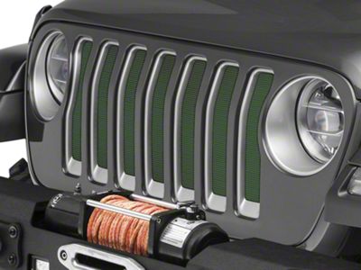 Under The Sun Inserts Grille Insert; Emerald Green (18-23 Jeep Wrangler JL w/o TrailCam; 24-25 Jeep Wrangler JL Sport)