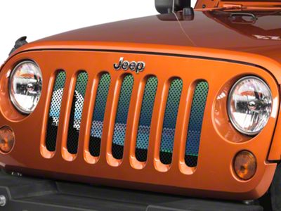Under The Sun Inserts Grille Insert; Endless Summer Blue Green Light House (07-18 Jeep Wrangler JK)