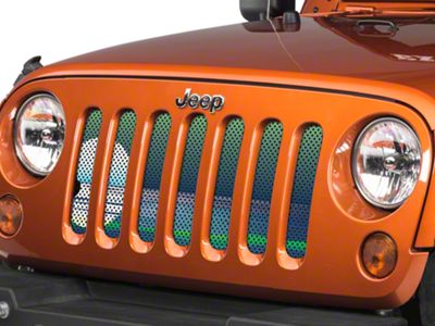 Under The Sun Inserts Grille Insert; Endless Summer Blue Green Mermaid (07-18 Jeep Wrangler JK)