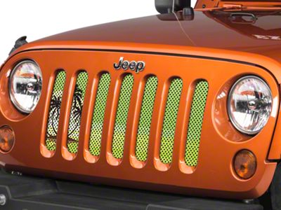 Under The Sun Inserts Grille Insert; Endless Summer Hyper Green Palm Tree (07-18 Jeep Wrangler JK)