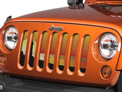 Under The Sun Inserts Grille Insert; Endless Summer Orange Light House (07-18 Jeep Wrangler JK)