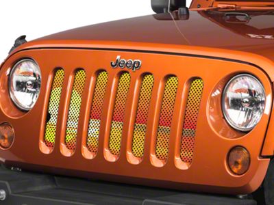 Under The Sun Inserts Grille Insert; Endless Summer Orange Mermaid (07-18 Jeep Wrangler JK)