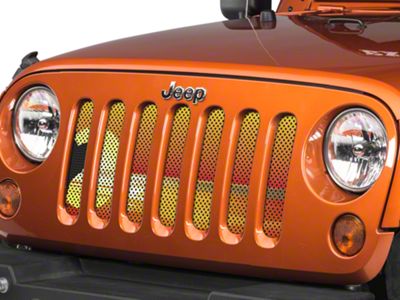 Under The Sun Inserts Grille Insert; Endless Summer Orange Surfer Girl (07-18 Jeep Wrangler JK)