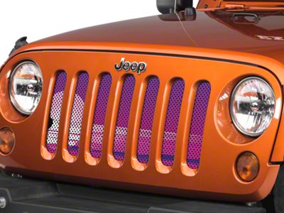 Under The Sun Inserts Grille Insert; Endless Summer Purple Mermaid (07-18 Jeep Wrangler JK)