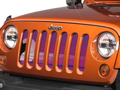 Under The Sun Inserts Grille Insert; Endless Summer Purple Surfer Girl (07-18 Jeep Wrangler JK)