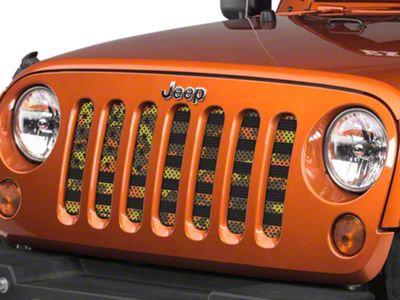 Under The Sun Inserts Grille Insert; Fall Colors Camo Stars and Stripes (07-18 Jeep Wrangler JK)