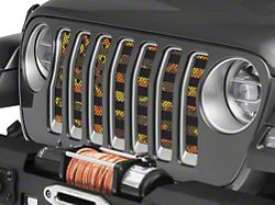 Under The Sun Inserts Grille Insert; Fall Colors Camo Stars and Stripes (18-23 Jeep Wrangler JL w/o TrailCam; 24-25 Jeep Wrangler JL Sport)