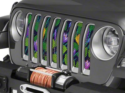 Under The Sun Inserts Grille Insert; Flowers Blooming (18-23 Jeep Wrangler JL w/o TrailCam; 24-25 Jeep Wrangler JL Sport)