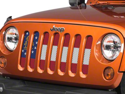 Under The Sun Inserts Grille Insert; Georgia State Flag (07-18 Jeep Wrangler JK)