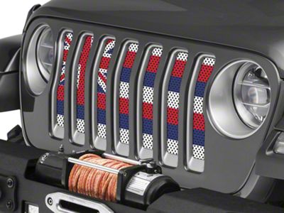 Under The Sun Inserts Grille Insert; Hawaii State Flag (18-23 Jeep Wrangler JL w/o TrailCam; 24-25 Jeep Wrangler JL Sport)