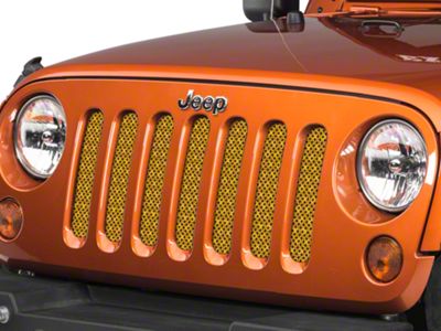 Under The Sun Inserts Grille Insert; Honeycomb Gold (07-18 Jeep Wrangler JK)