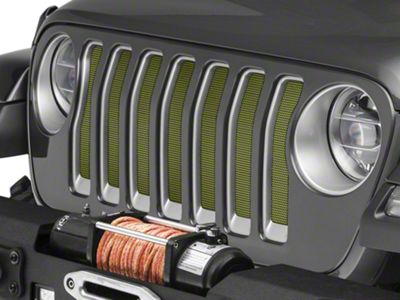 Under The Sun Inserts Grille Insert; Jeep Green Metallic (18-23 Jeep Wrangler JL w/o TrailCam; 24-25 Jeep Wrangler JL Sport)