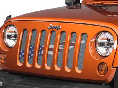 Under The Sun Inserts Grille Insert; LongIslandOldGlory (07-18 Jeep Wrangler JK)