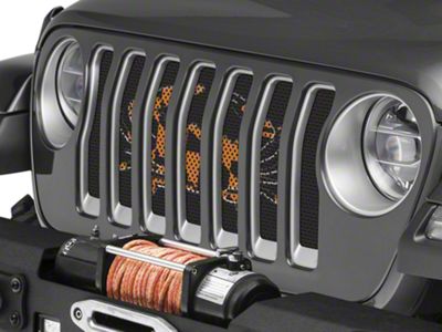 Under The Sun Inserts Grille Insert; Maryland Crab Orange (18-23 Jeep Wrangler JL w/o TrailCam; 24-25 Jeep Wrangler JL Sport)
