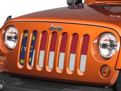 Under The Sun Inserts Grille Insert; North Carolina State Flag (07-18 Jeep Wrangler JK)