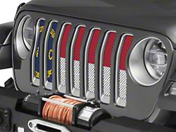 Under The Sun Inserts Grille Insert; North Carolina State Flag (18-23 Jeep Wrangler JL w/o TrailCam; 24-25 Jeep Wrangler JL Sport)