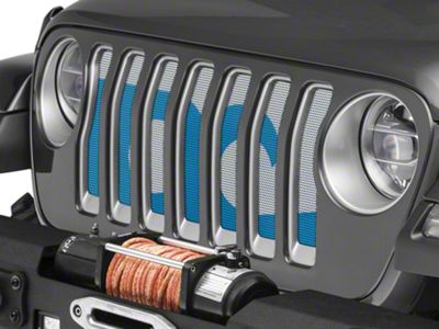 Under The Sun Inserts Grille Insert; Ocean City Flag (18-23 Jeep Wrangler JL w/o TrailCam; 24-25 Jeep Wrangler JL Sport)