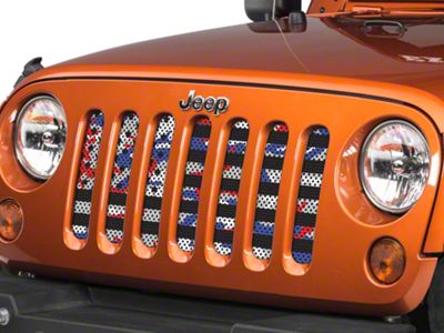 Under The Sun Inserts Grille Insert; Patriot Colors Camo Stars and Stripes (07-18 Jeep Wrangler JK)
