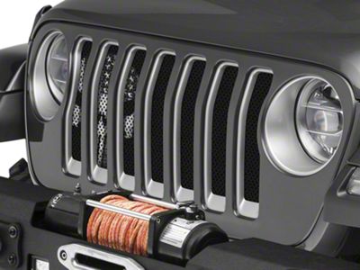 Under The Sun Inserts Grille Insert; Punisher BlackOut (18-23 Jeep Wrangler JL w/o TrailCam; 24-25 Jeep Wrangler JL Sport)