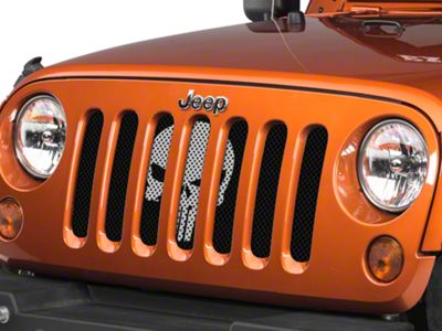 Under The Sun Inserts Grille Insert; Punisher Silver (07-18 Jeep Wrangler JK)