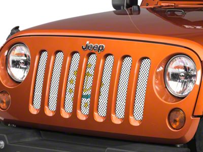 Under The Sun Inserts Grille Insert; Rhode Island State Flag (07-18 Jeep Wrangler JK)