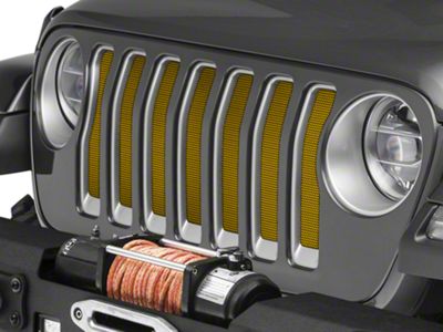 Under The Sun Inserts Grille Insert; Solar Yellow (18-23 Jeep Wrangler JL w/o TrailCam; 24-25 Jeep Wrangler JL Sport)