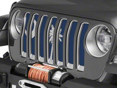 Under The Sun Inserts Grille Insert; South Carolina State Flag (18-23 Jeep Wrangler JL w/o TrailCam; 24-25 Jeep Wrangler JL Sport)