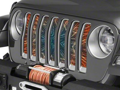 Under The Sun Inserts Grille Insert; Star Fire (18-23 Jeep Wrangler JL w/o TrailCam; 24-25 Jeep Wrangler JL Sport)