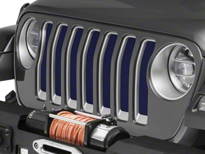 Under The Sun Inserts Grille Insert; True Blue (18-23 Jeep Wrangler JL w/o TrailCam; 24-25 Jeep Wrangler JL Sport)