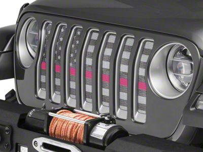 Under The Sun Inserts Grille Insert; We Will Fight (18-23 Jeep Wrangler JL w/o TrailCam; 24-25 Jeep Wrangler JL Sport)