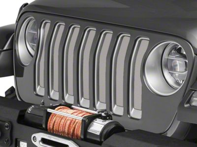 Under The Sun Inserts Grille Insert; White (18-23 Jeep Wrangler JL w/o TrailCam; 24-25 Jeep Wrangler JL Sport)