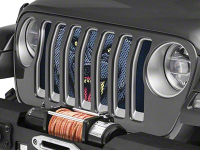 Under The Sun Inserts Grille Insert; Wolf (18-23 Jeep Wrangler JL w/o TrailCam; 24-25 Jeep Wrangler JL Sport)