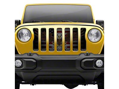 Under The Sun Inserts Grille Insert; Spread Eagle (20-23 Jeep Gladiator JT w/o TrailCam; 24-25 Jeep Gladiator JT Sport)