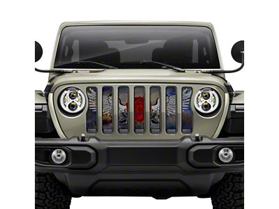 Under The Sun Inserts Grille Insert; Angel Wings (18-23 Jeep Wrangler JL w/o TrailCam; 24-25 Jeep Wrangler JL Sport)