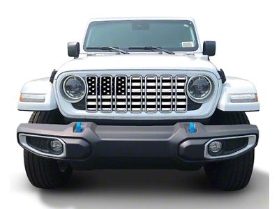 Under The Sun Inserts Grille Insert; Black and White (24-25 Wrangler JL, Excluding Sport)