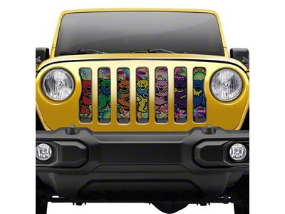 Under The Sun Inserts Grille Insert; Happy Bears (18-23 Jeep Wrangler JL w/o TrailCam; 24-25 Jeep Wrangler JL Sport)
