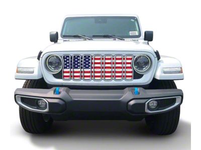 Under The Sun Inserts Grille Insert; Old Glory (24-25 Wrangler JL, Excluding Sport)